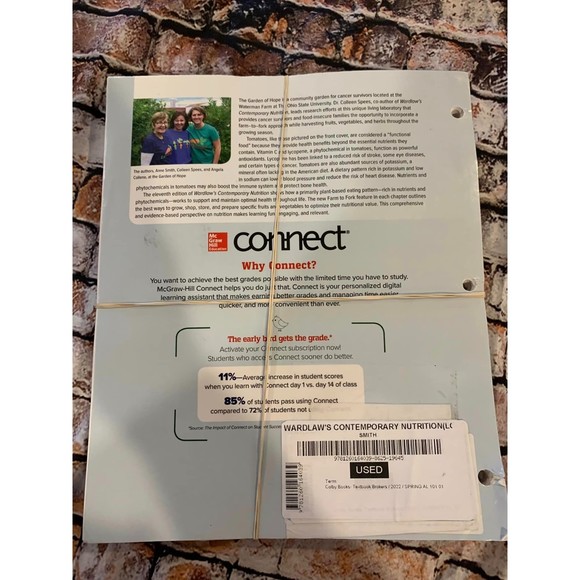 Wardlaws Contemporary Nutrition Loose-leaf Book Eleventh Edition Good Shape - Picture 2 of 2